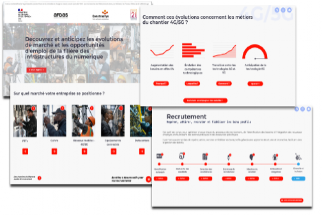 Les oprateurs de comptences ont dvelopp un outil sui suit les volutions de march et les opportunits d'emploi de la filire des infrastructures du numrique. (Crdit : D.R)